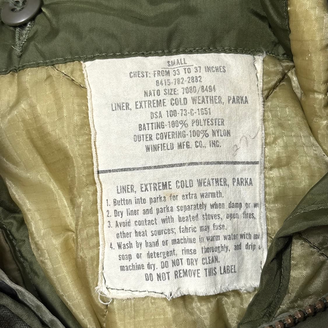 XS 레귤러 78s U.S ARMY 피쉬테일 개파카 상품이미지7