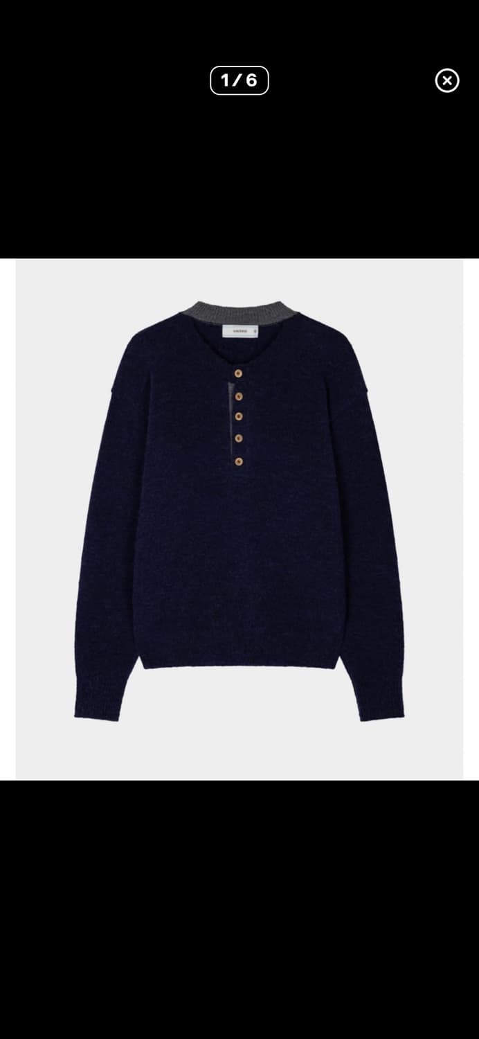 구매) 웨이비니스 헨리넥 니트 2 상품이미지1