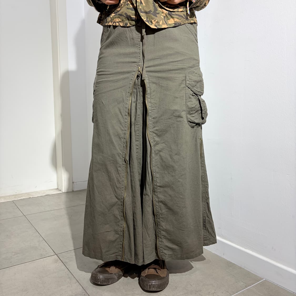 Goa 고아맛 카키 카고 스커트 치마 상품이미지2