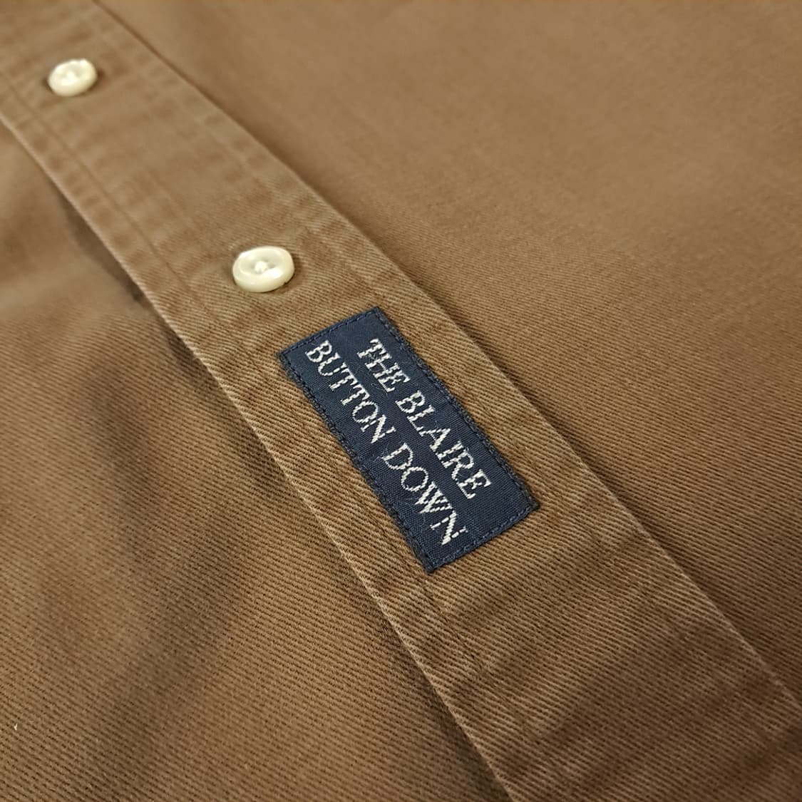 CK299 XL 폴로 90s 더블레어 클래식 브라운 버튼다운 셔츠 남방 상품이미지5