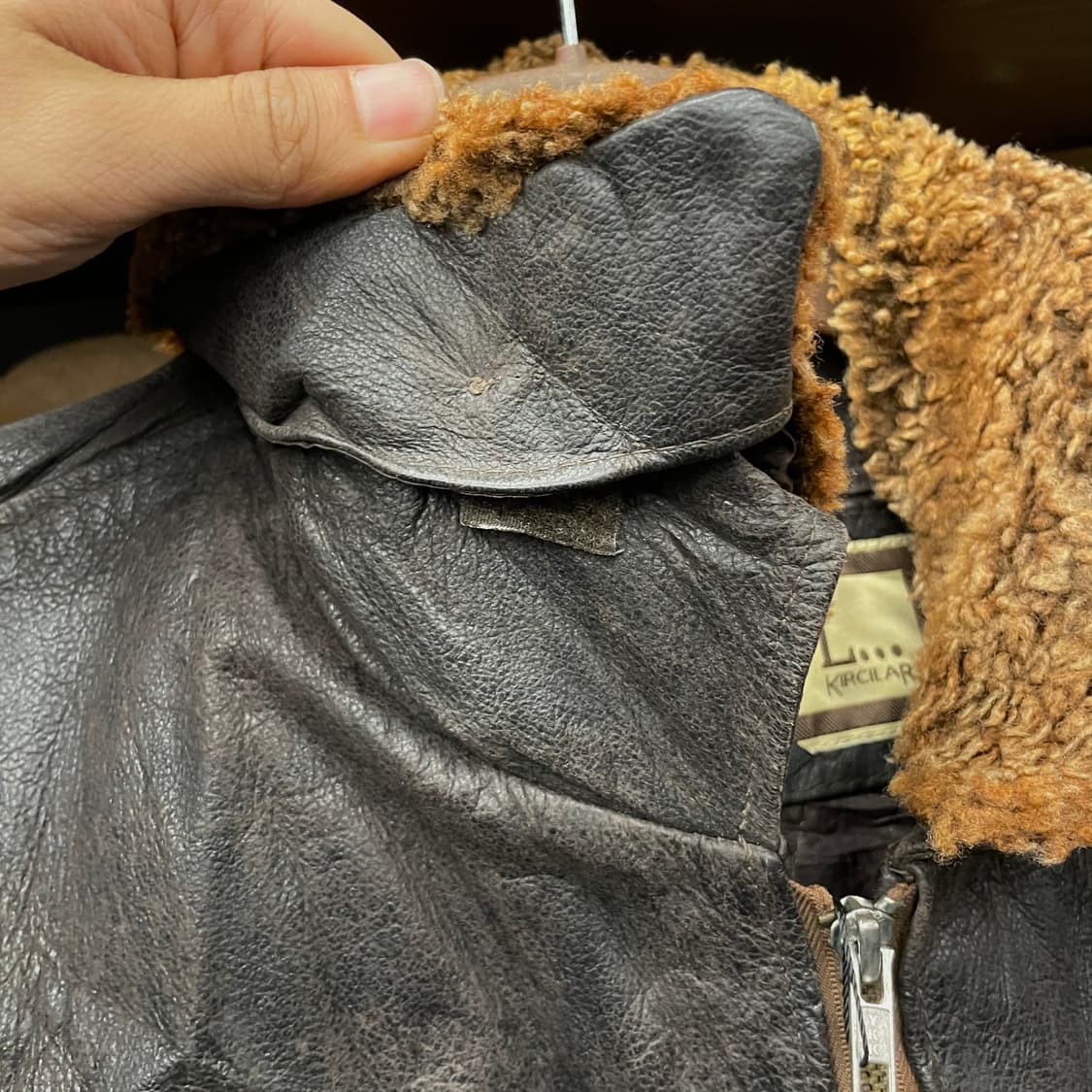 빈티지 미 해군 G-1 리얼 레더 항공 봄버 자켓 상품이미지3