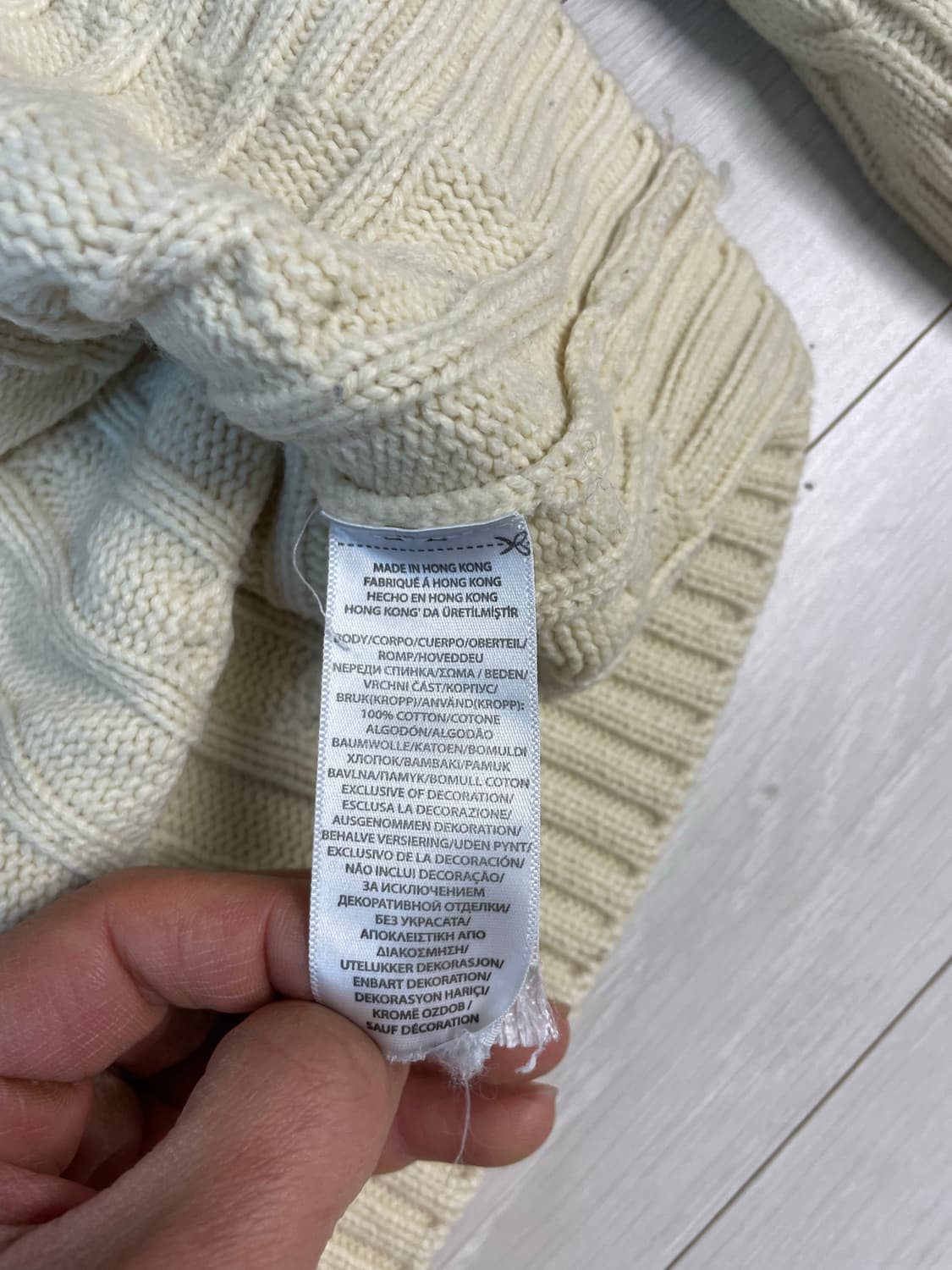 폴로 랄프로렌 케이블 니트 스웨터 (아이보리) 상품이미지5
