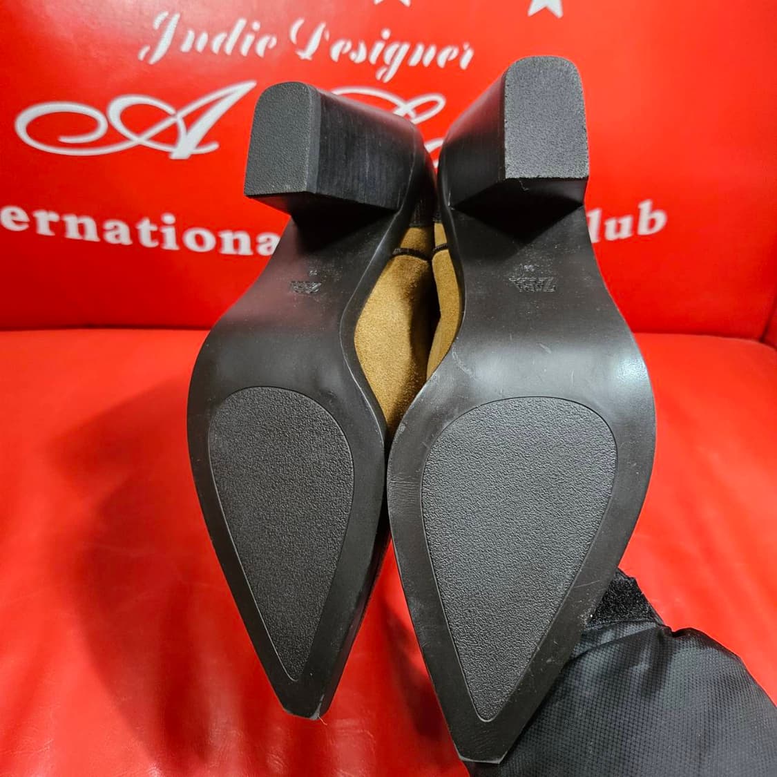 (새상품) 자라(ZARA) 웨스턴 가죽 스웨이드 미들 부츠 상품이미지8