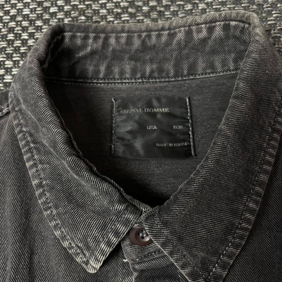 시그널옴므 그레이 빅사이즈 투포켓 데님 셔츠 자켓 상품이미지4