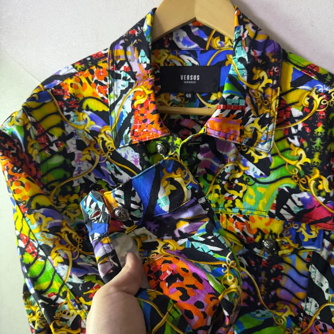 베르서스 베르사체 남성 패턴 블루종 자켓 48 (남성 95-슬림 100) 상품이미지5