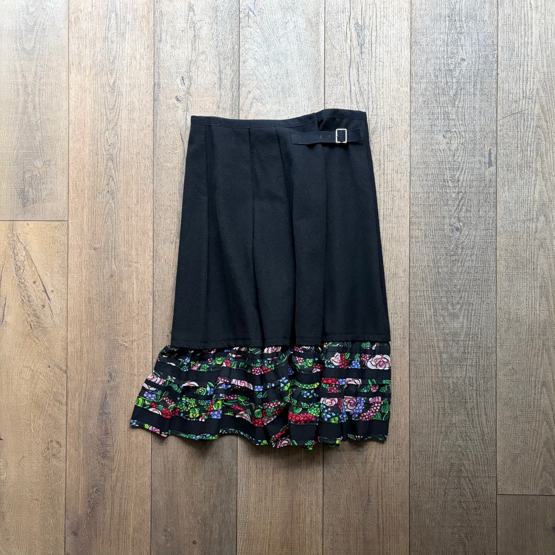 Floral Ruffle Hem Pleats Skirt 상품이미지2