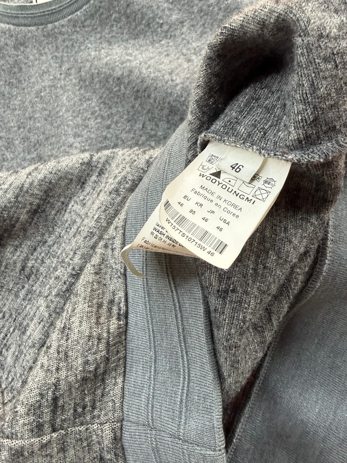 46/ 우영미 스퀘어 배색 맨투맨 상품이미지8