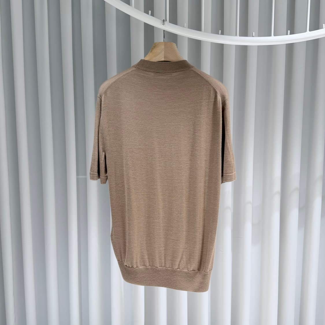 (A+/50) / 로로피아나 캐시미어  실크 반팔 브라운 상품이미지5