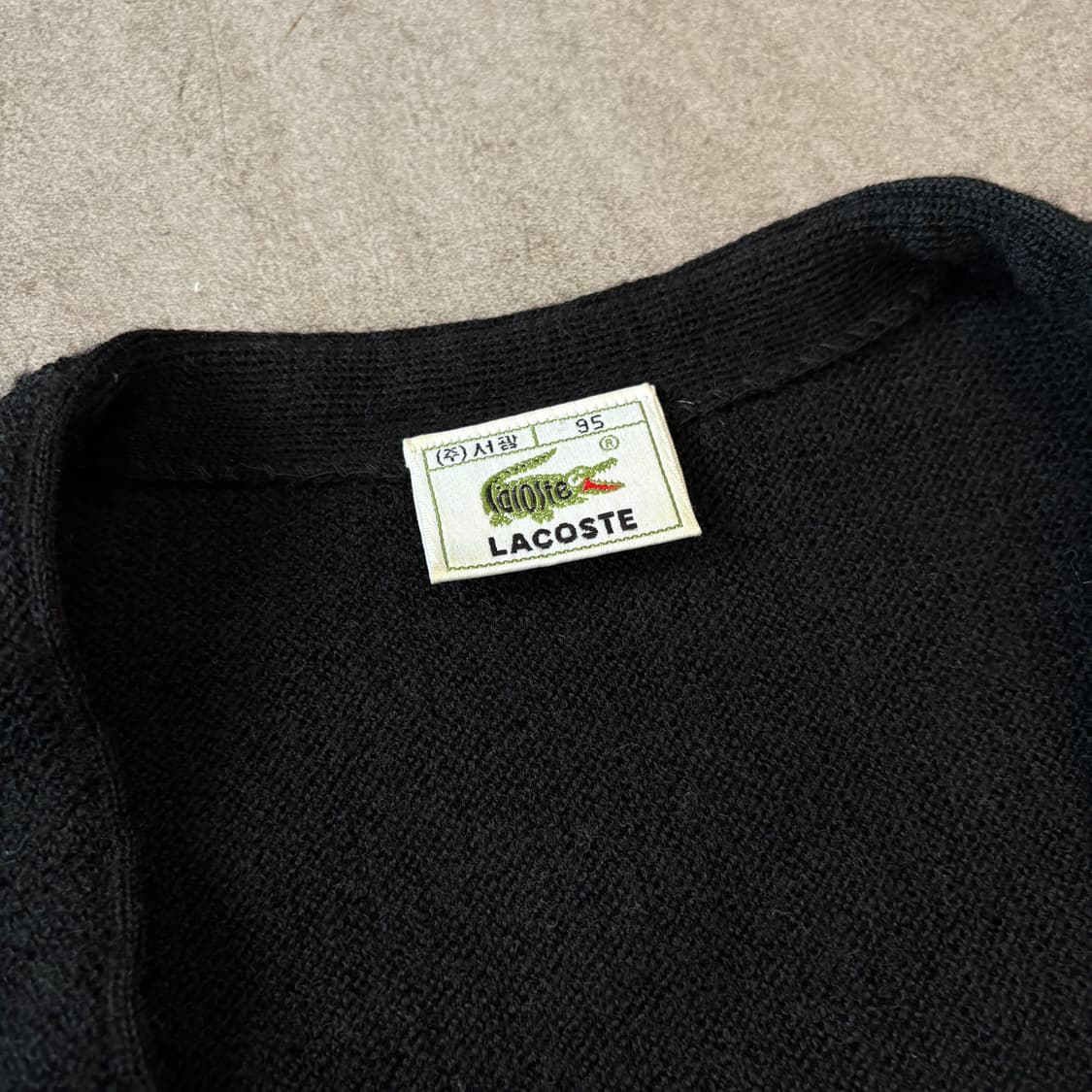 라코스테 정품 블랙 울 가디건 자켓 상품이미지5