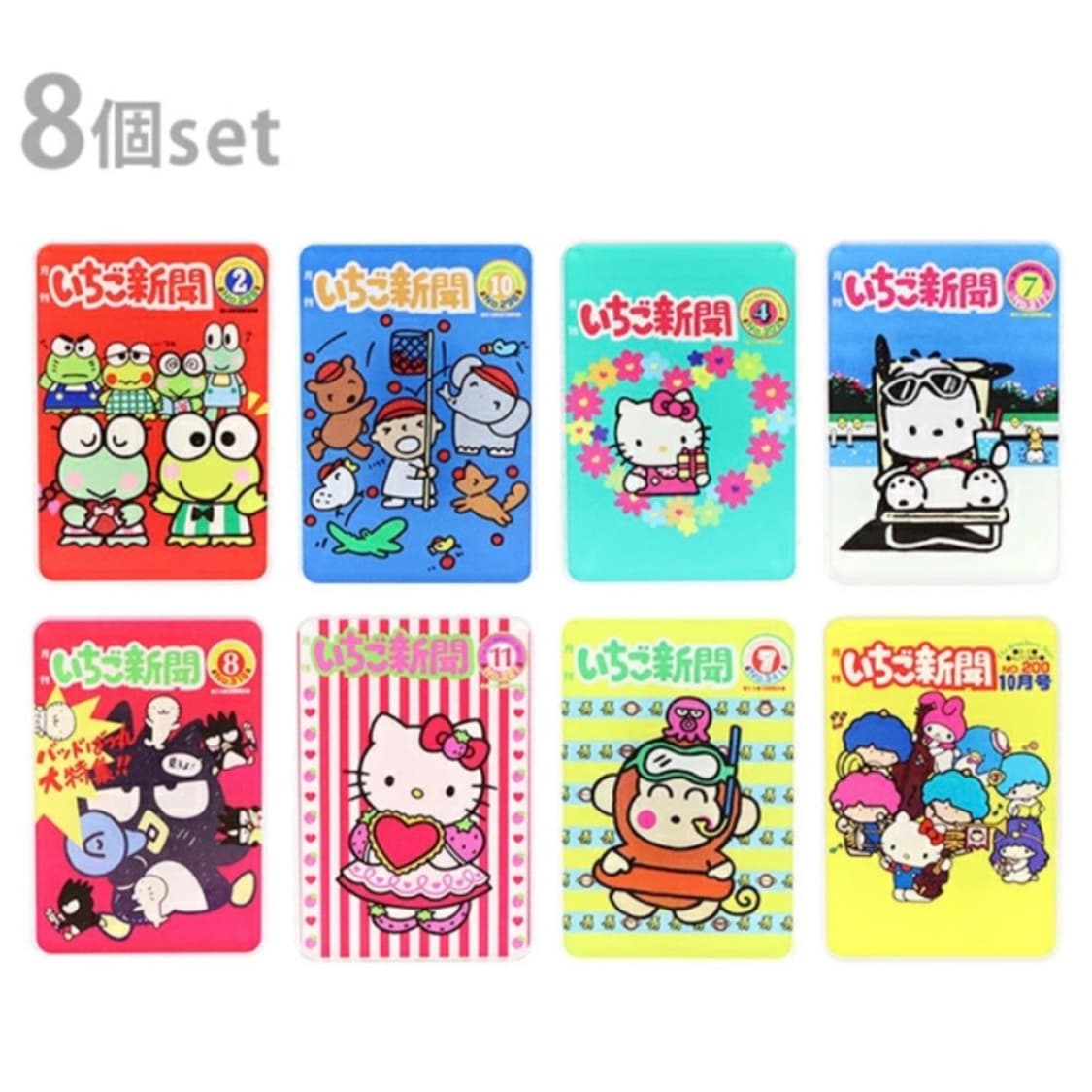 산리오 이치고신문 90년대 기념 클립 8종 풀박스 상품이미지1
