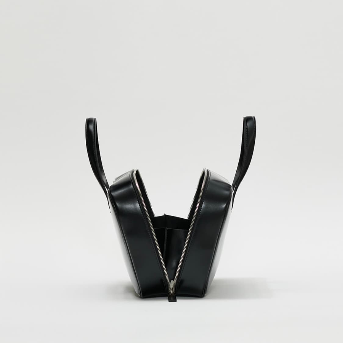 로서울 라지 틴 스퀘어 토트백 글로시 블랙 상품이미지2