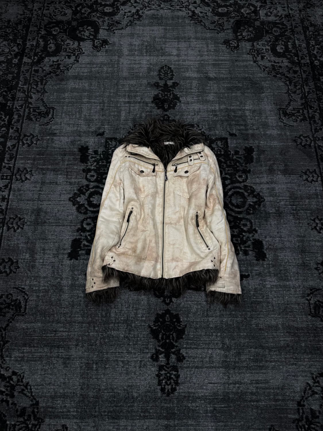 Scissors 00s vkei trimming fur jacket 상품이미지1