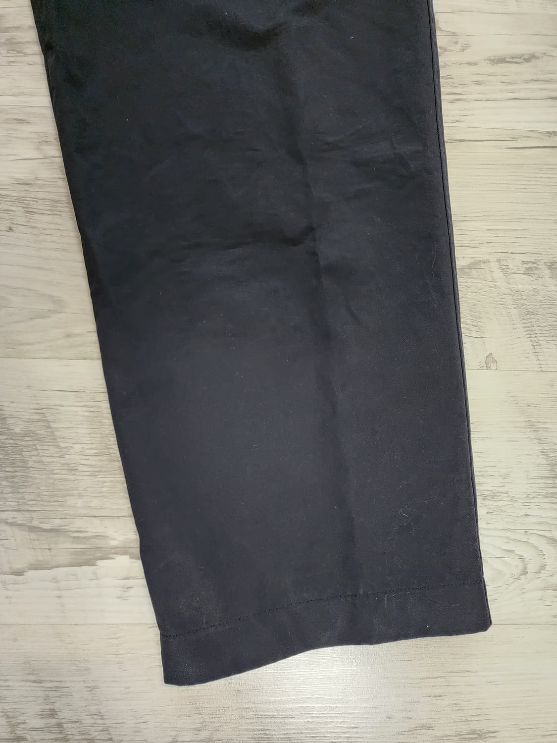 MERGO 메르고 원턱 치노 팬츠. XL(33~34) 블랙 와이드 면바지 상품이미지3