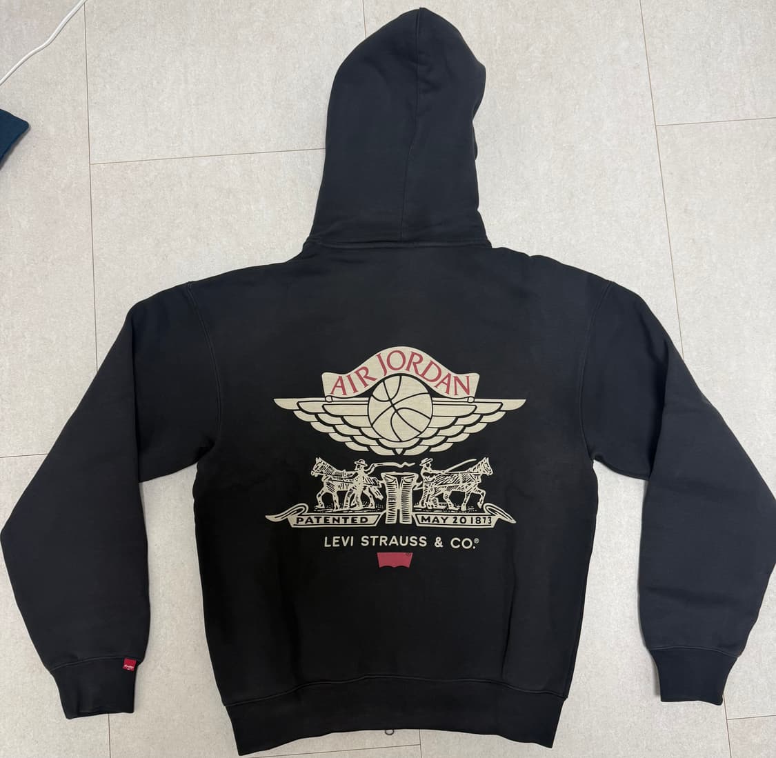 [XS]조던x리바이스 후드집업 블랙 상품이미지2