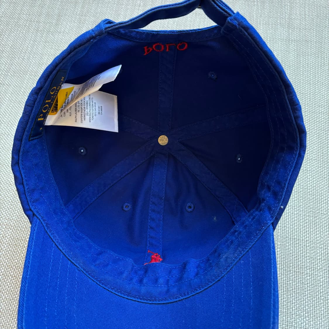 폴로랄프로렌 코튼 치노 베이스볼 캡 - 블루 (남녀공용) 상품이미지8