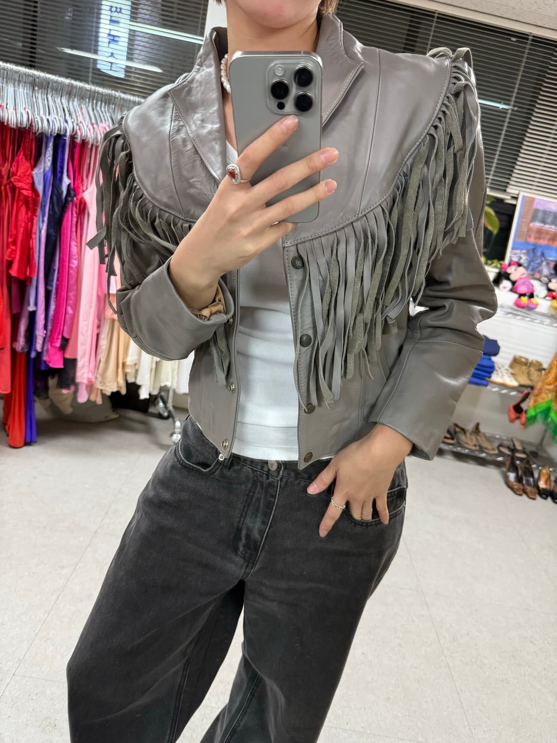 Mexico fringe jacket 프린지 가죽 자켓 상품이미지8