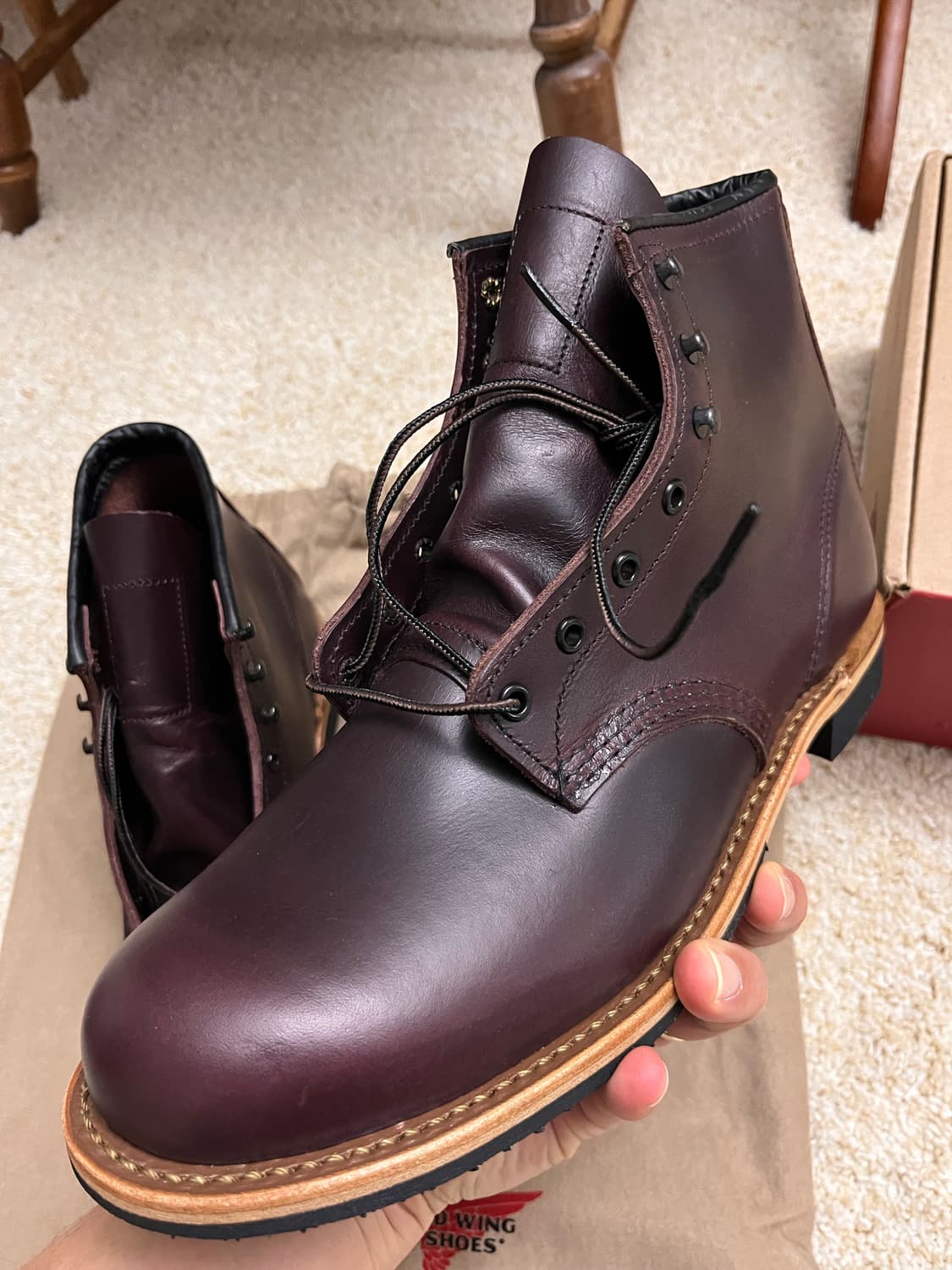 [미사용새상품] 레드윙 벡맨 9419 블랙 체리 9.5 팩토리 세컨드(F 상품이미지5