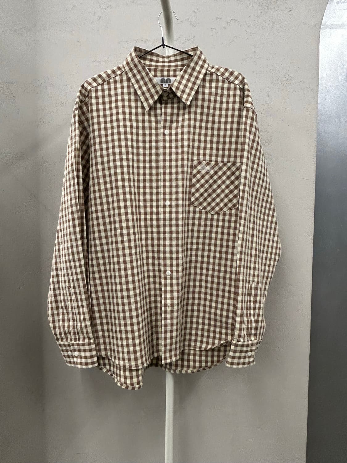 NOT NEW 브라운 체크 셔츠 상품이미지2