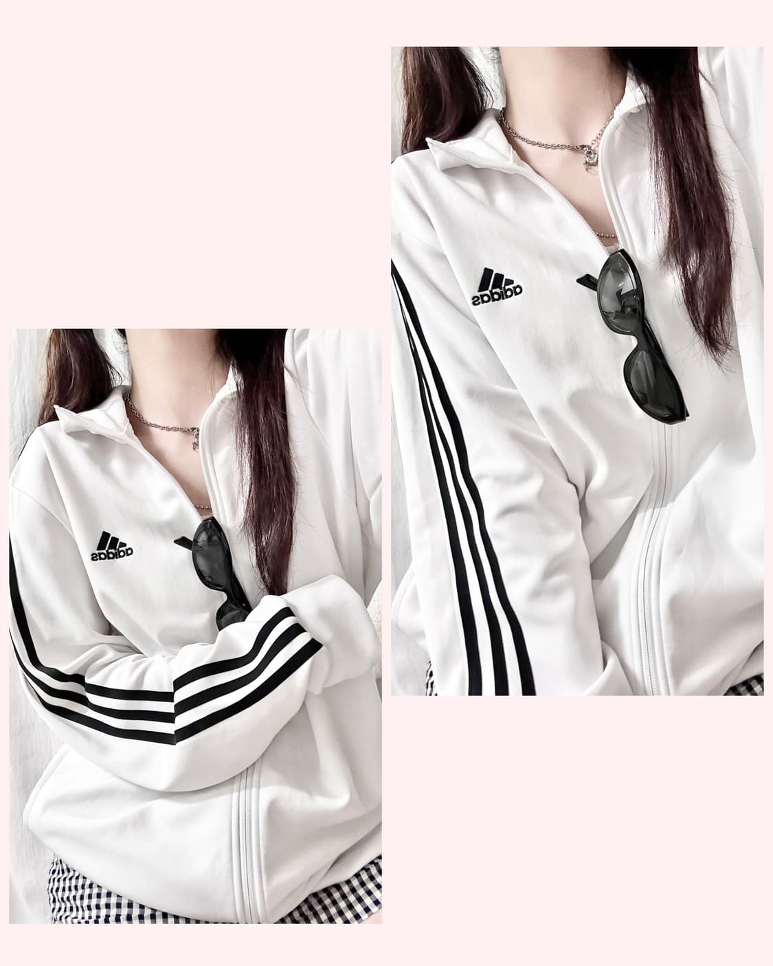 아디다스 자수로고 화이트 져지 상품이미지1