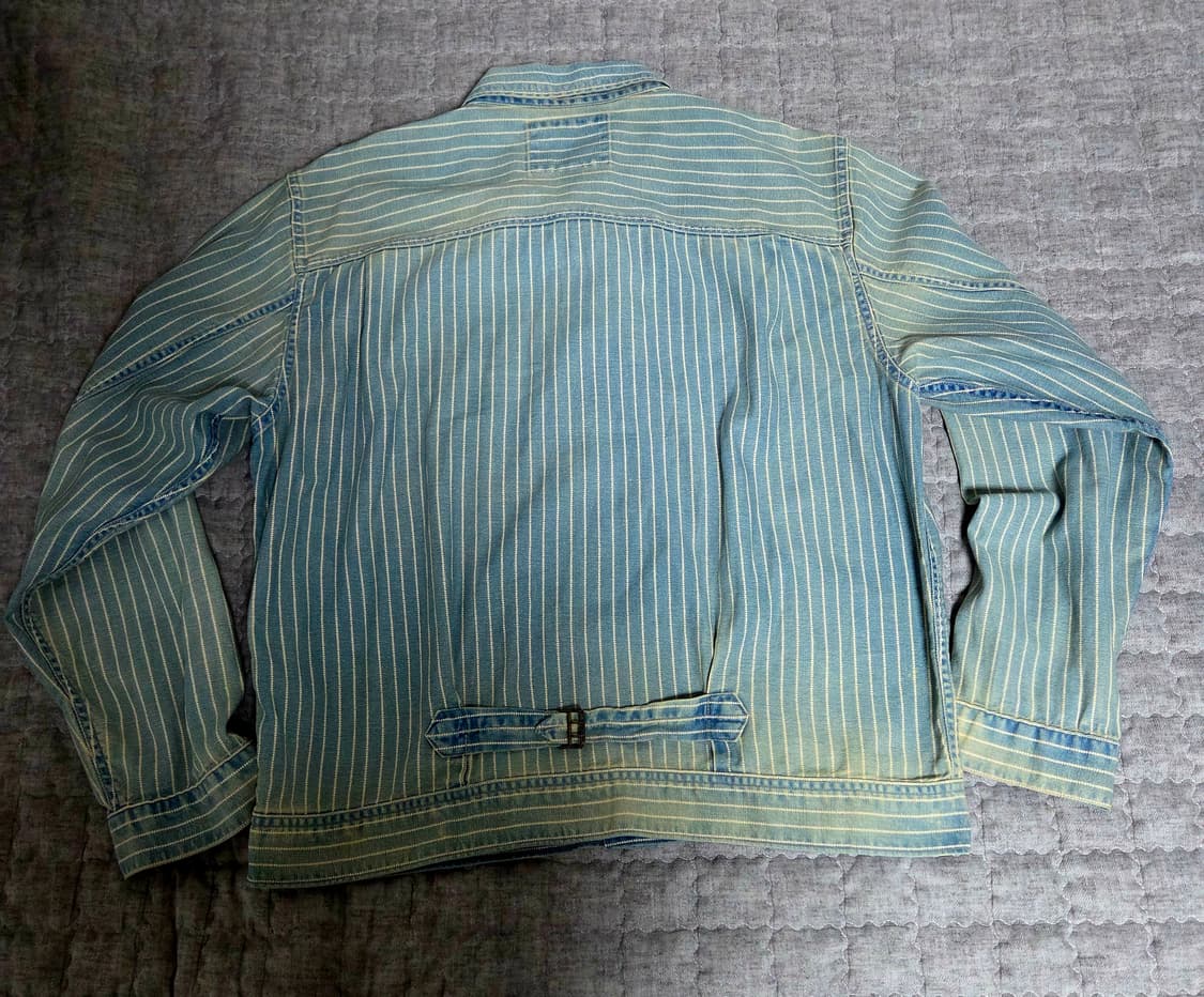 XL,105) rrl 인디고 스트라이프 데님자켓(허친스 엔지니어 자켓) 상품이미지4