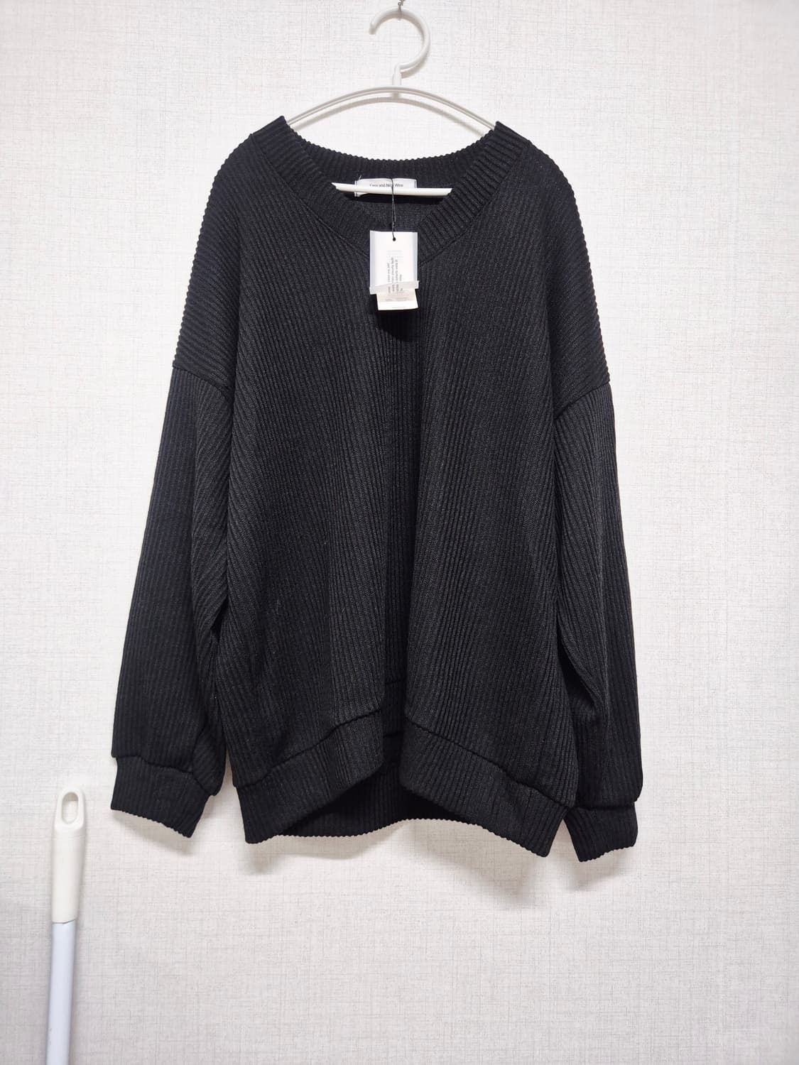 검정 골지 맨투맨 상품이미지1