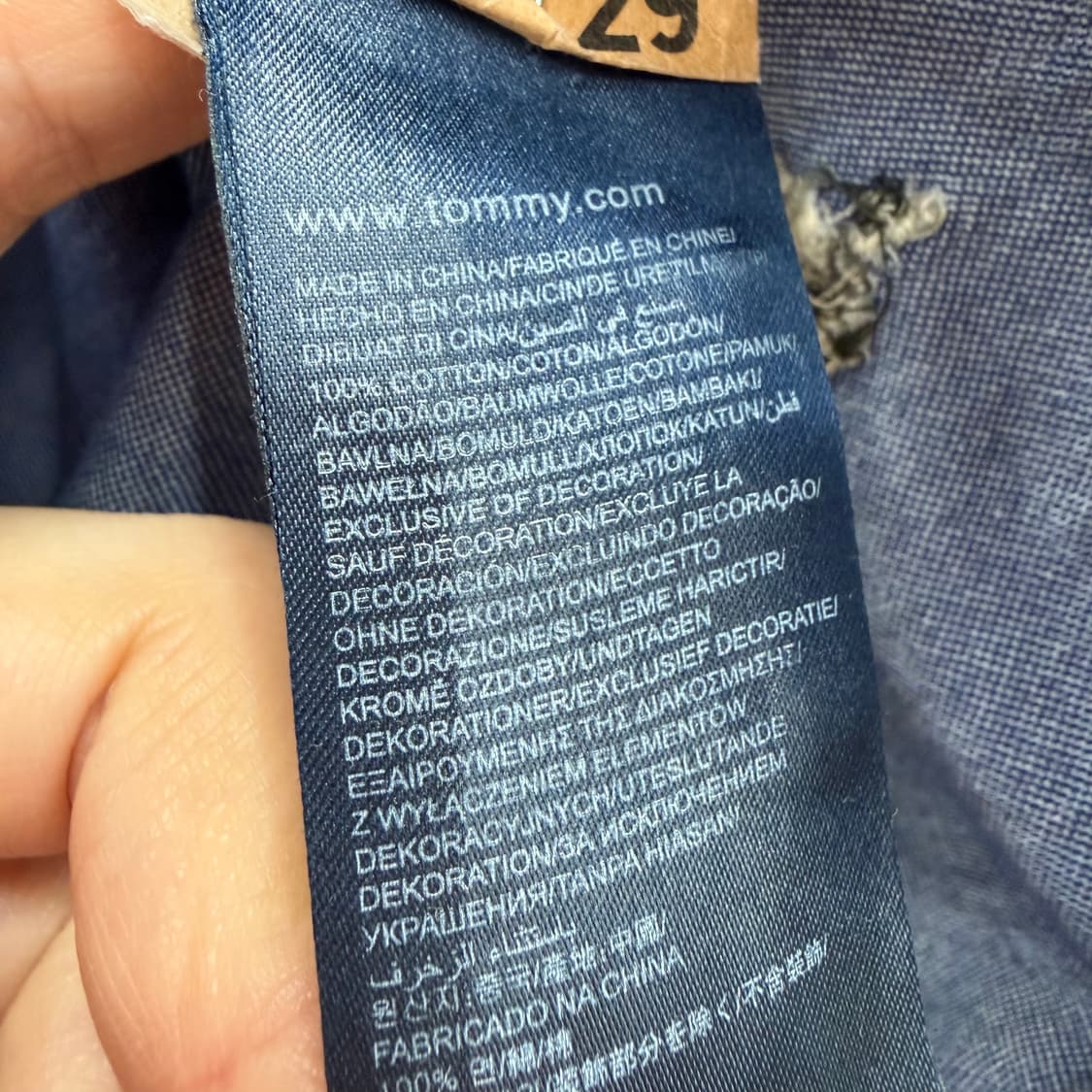 90 타미힐피거 여자 샴브레이 셔츠 상품이미지4