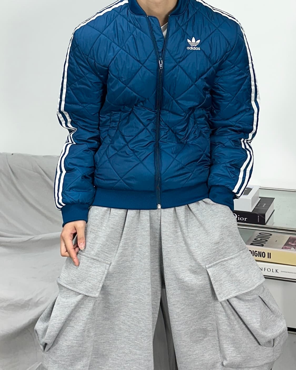 아디다스 슈퍼스타 퀄팅 경량 패딩 S 상품이미지2