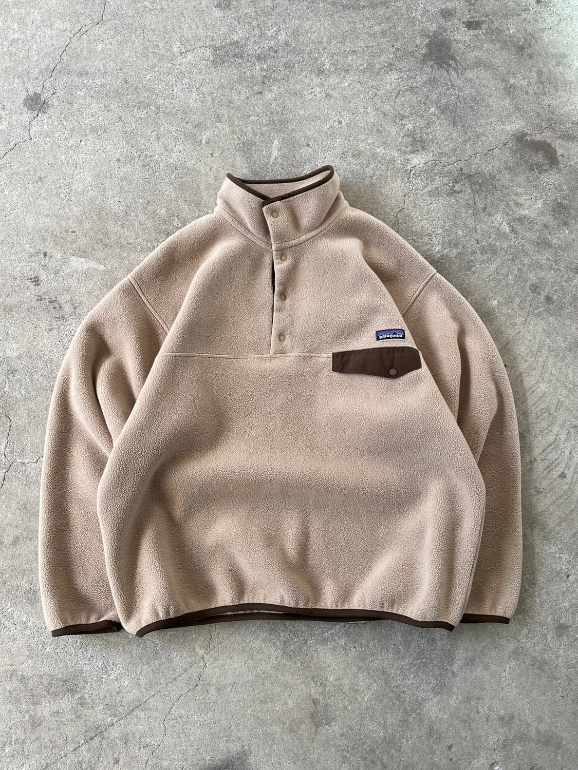 Patagonia Synchilla Beige Brown Snap-T 상품이미지1