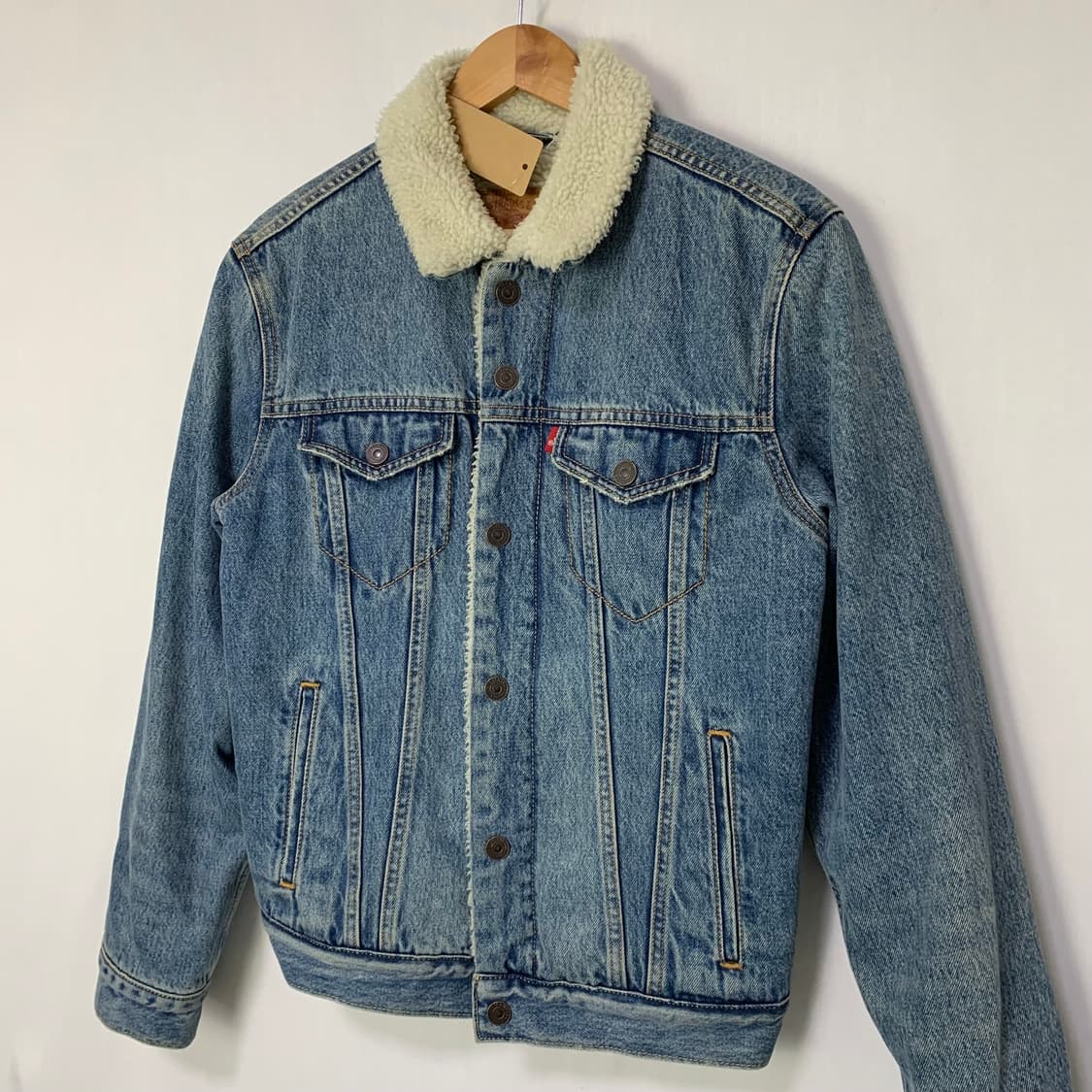 리바이스 데님 빈티지 쉐르파 트러커 청자켓 S 연청 중청 봄버 상품이미지3