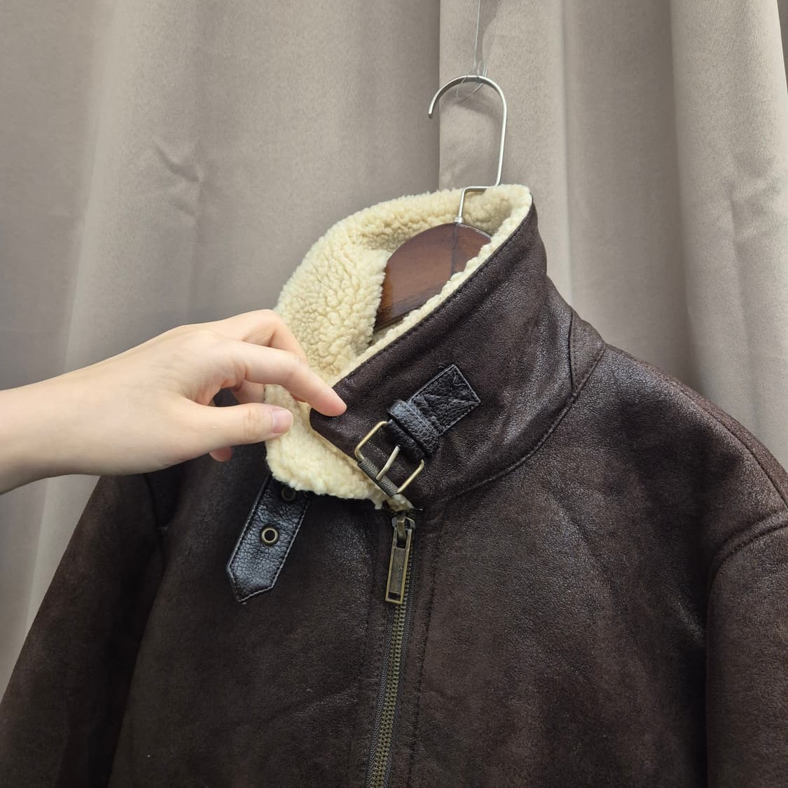 자라 맨 양털 무스탕 자켓 상품이미지3