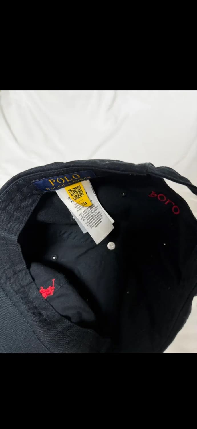 폴로랄프로렌 코튼 치노 베이스볼 캡 - 블랙 상품이미지2