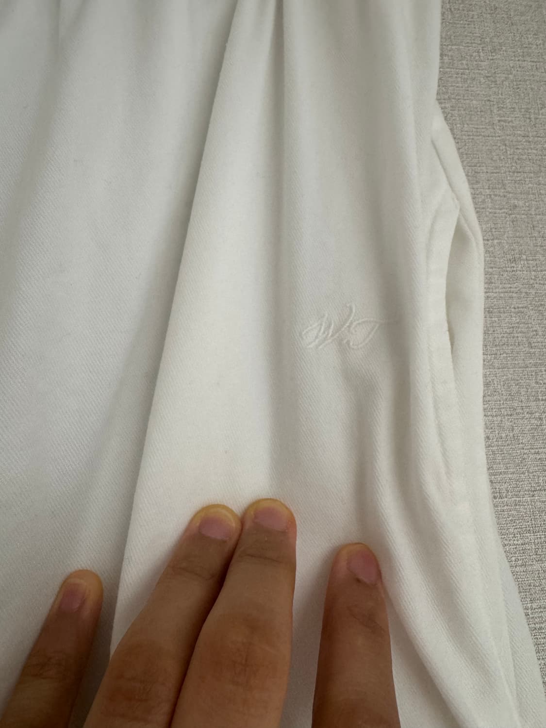 원로그 WONT 리코 코튼 밴딩 팬츠 아이보리 롱기장 상품이미지8