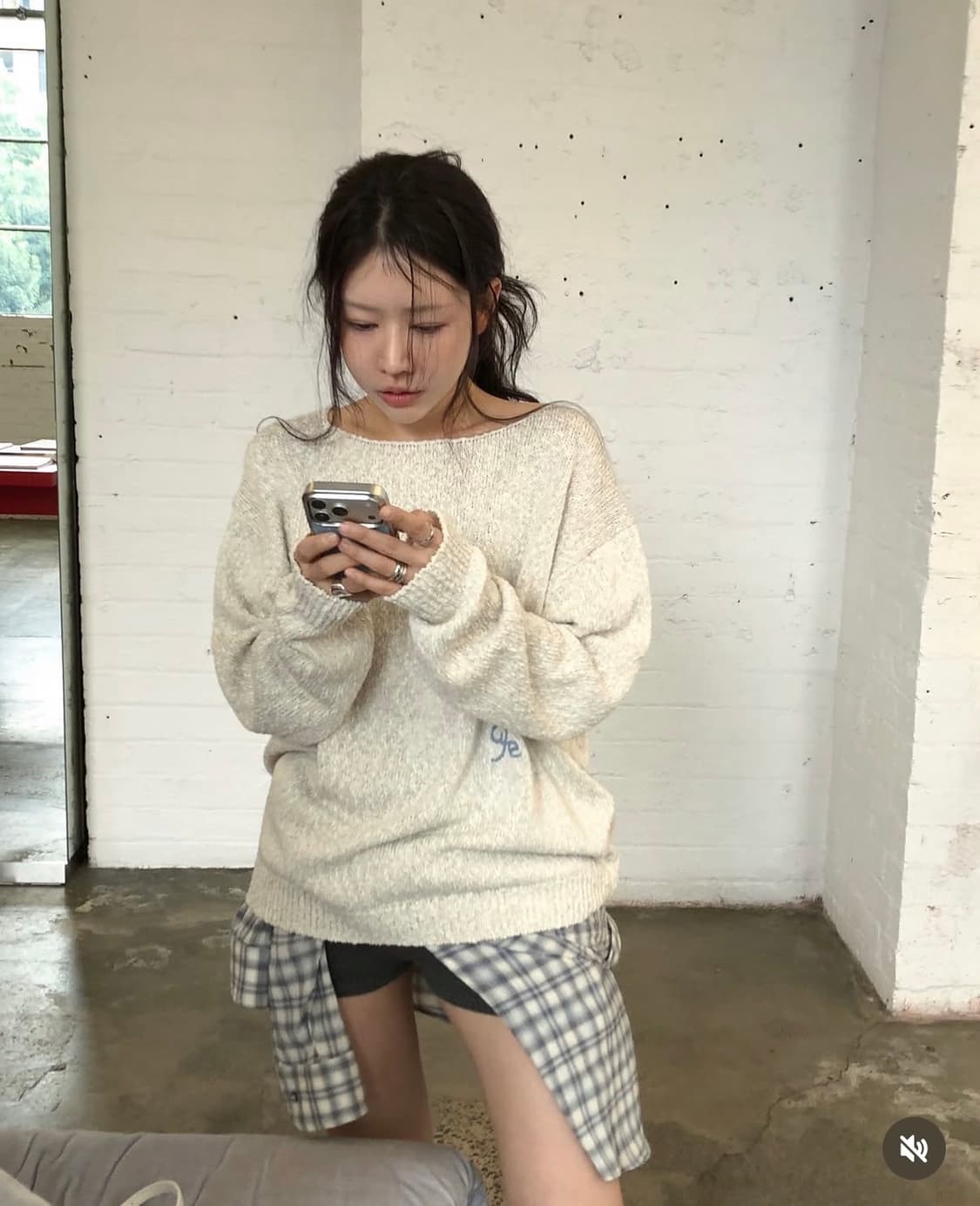 포에토 오트밀 니트 새상품 상품이미지1