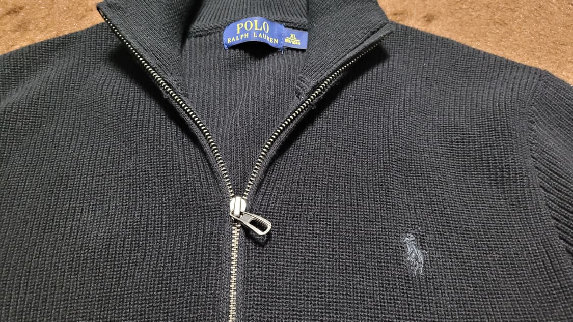 폴로 랄프로렌 남성용 블랙 면 니트(XL) 상품이미지4