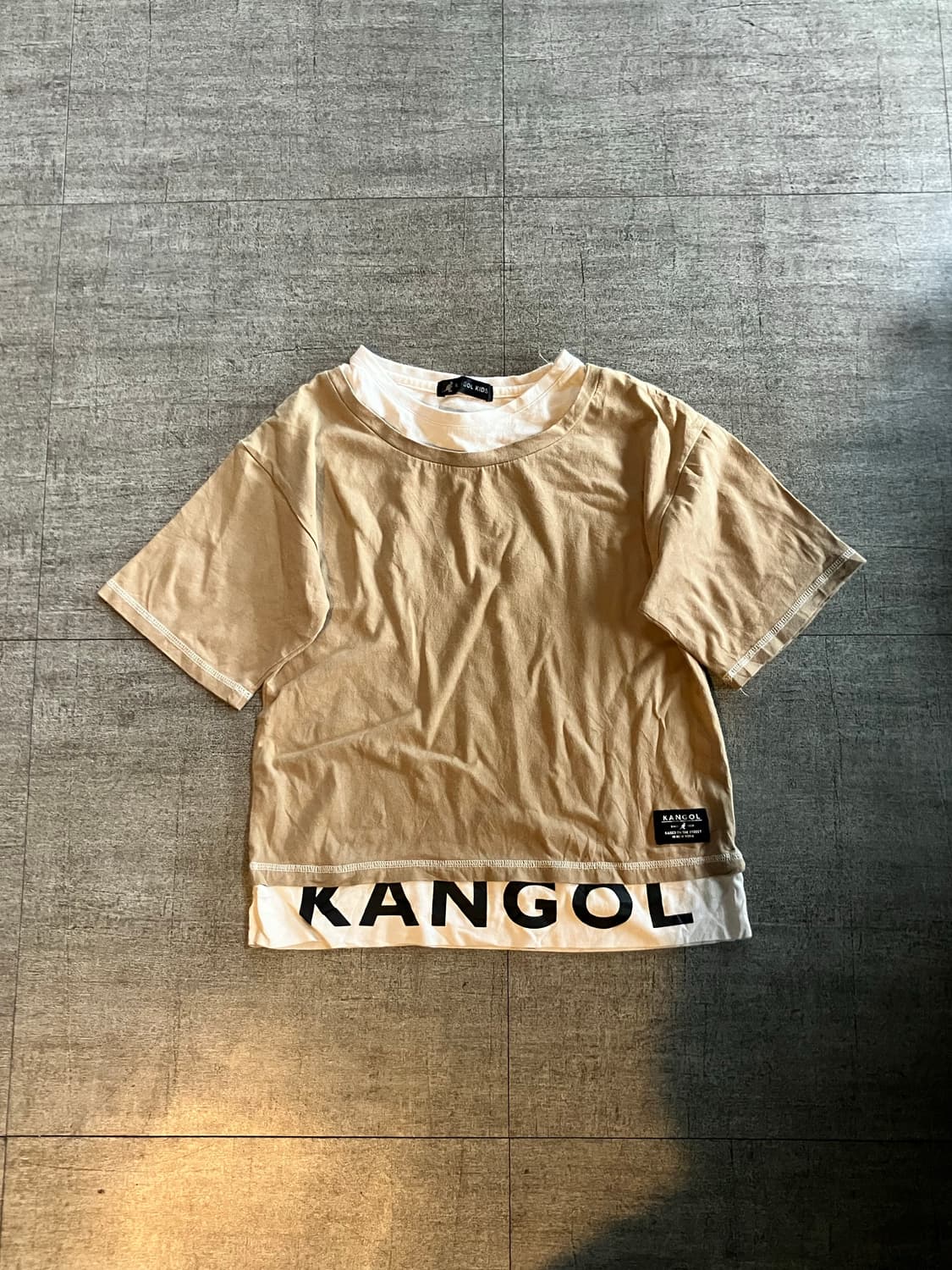 Kangol 캉골 올드스쿨아메카지 레이어드 반팔티셔츠 상품이미지1