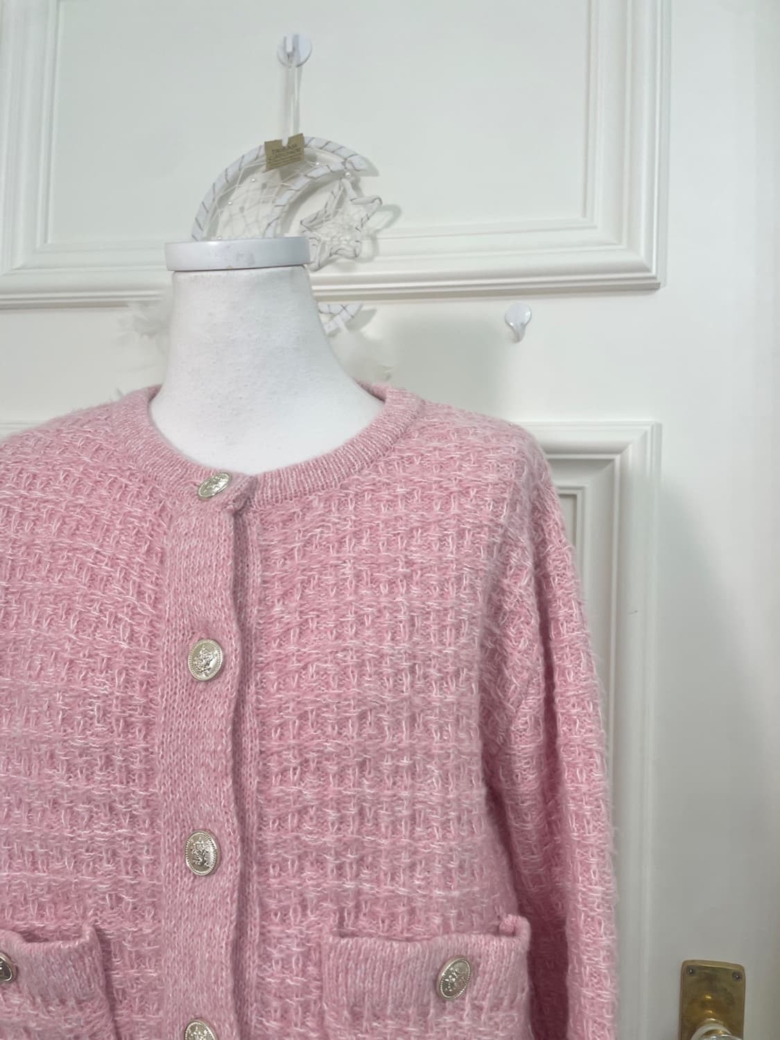 sweet pink tweed mood cardigan(size-F) 상품이미지6