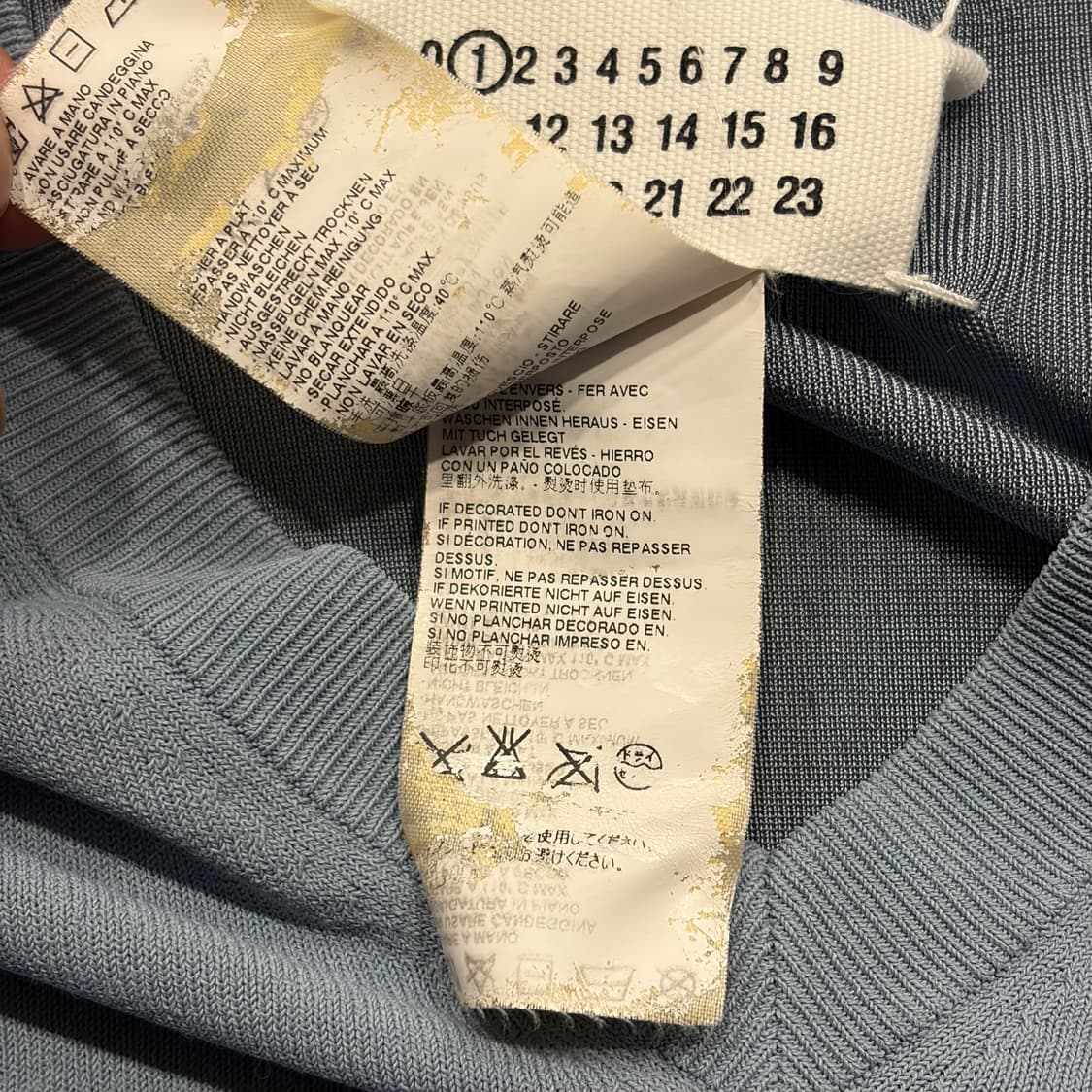 [M] 15s Maison Margiela V넥 밴딩 니트 D831 상품이미지6