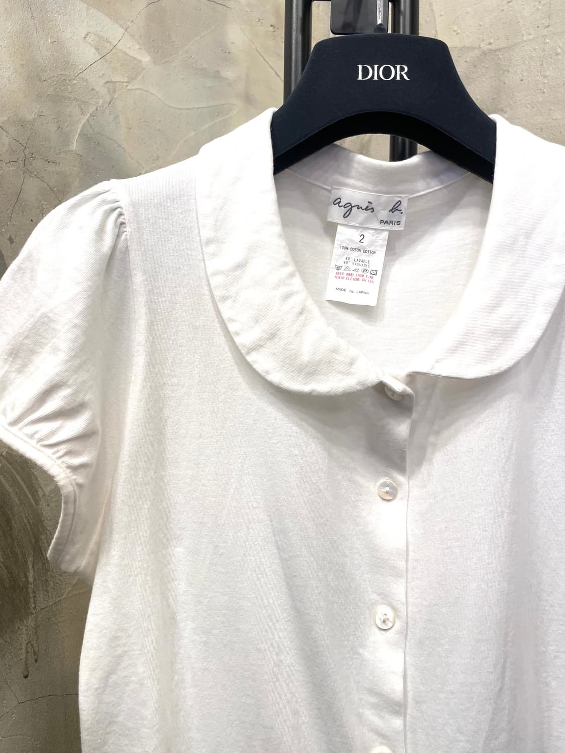 Aguis B. Paris 아네스베 파리 라운드카라 화이트 블라우스 55 상품이미지5