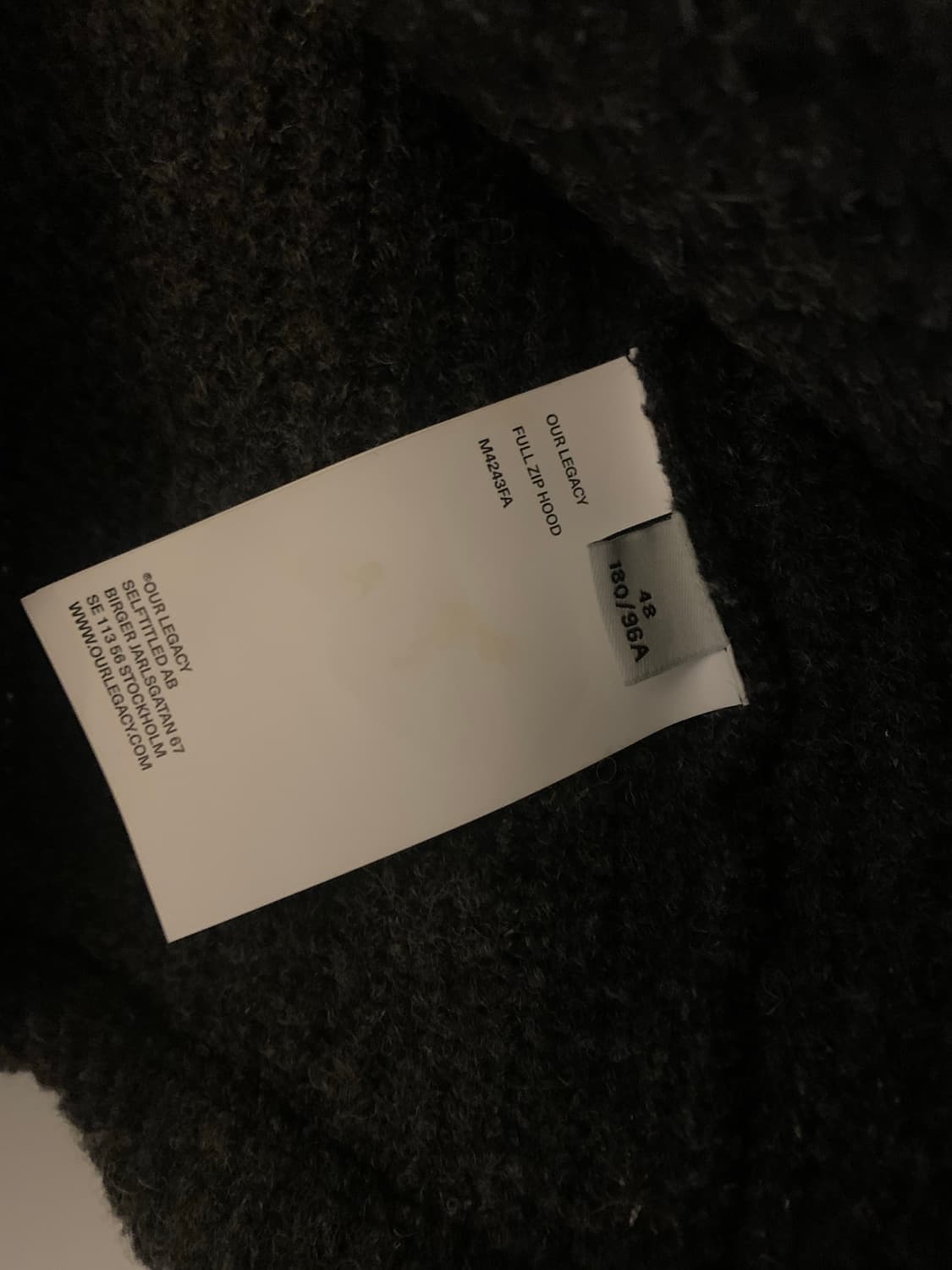 아워레가시 풀집 후드 니트 48사이즈 상품이미지4