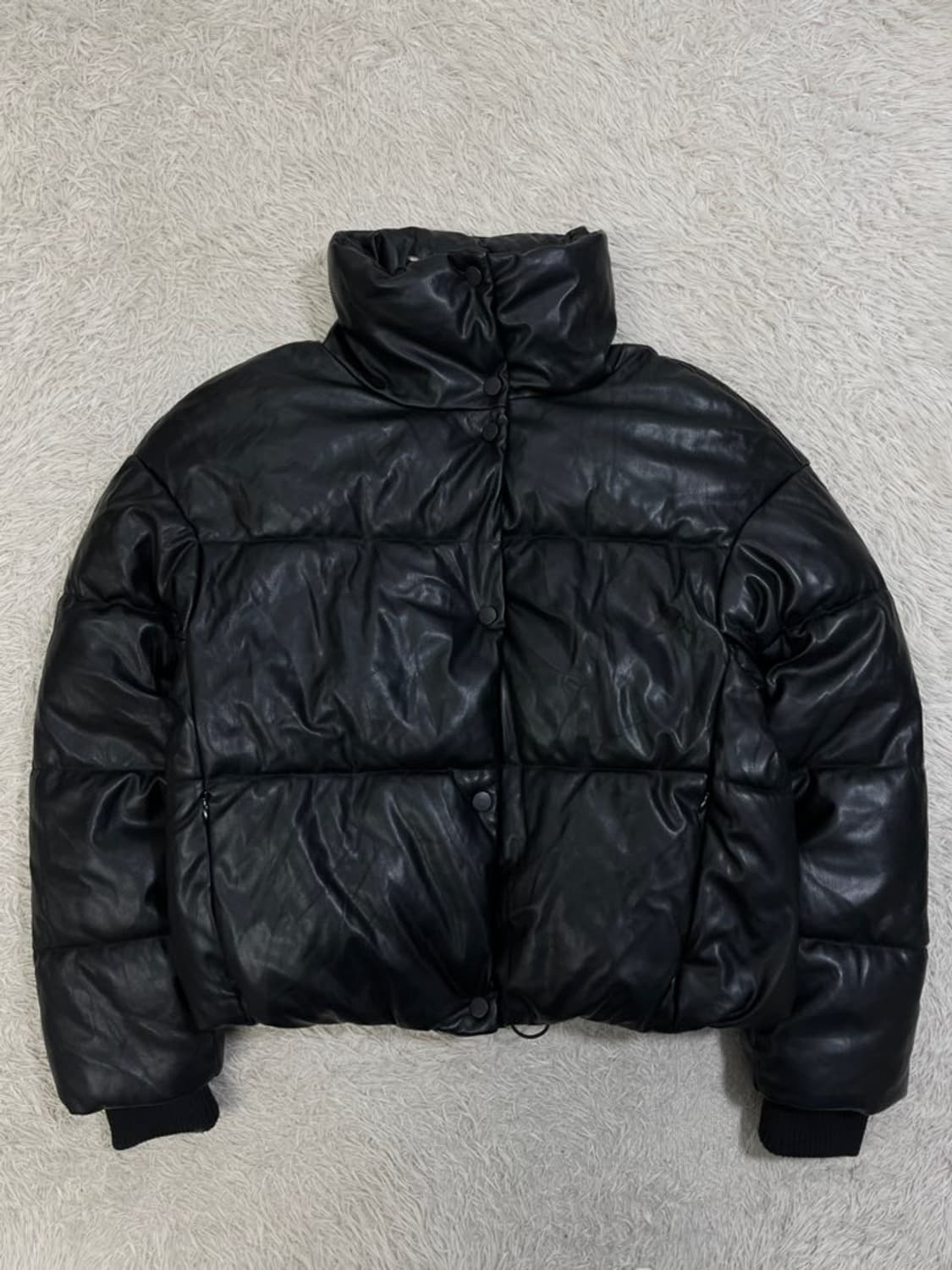 자라 세미크롭 레더 푸퍼 패딩/#2764 상품이미지1