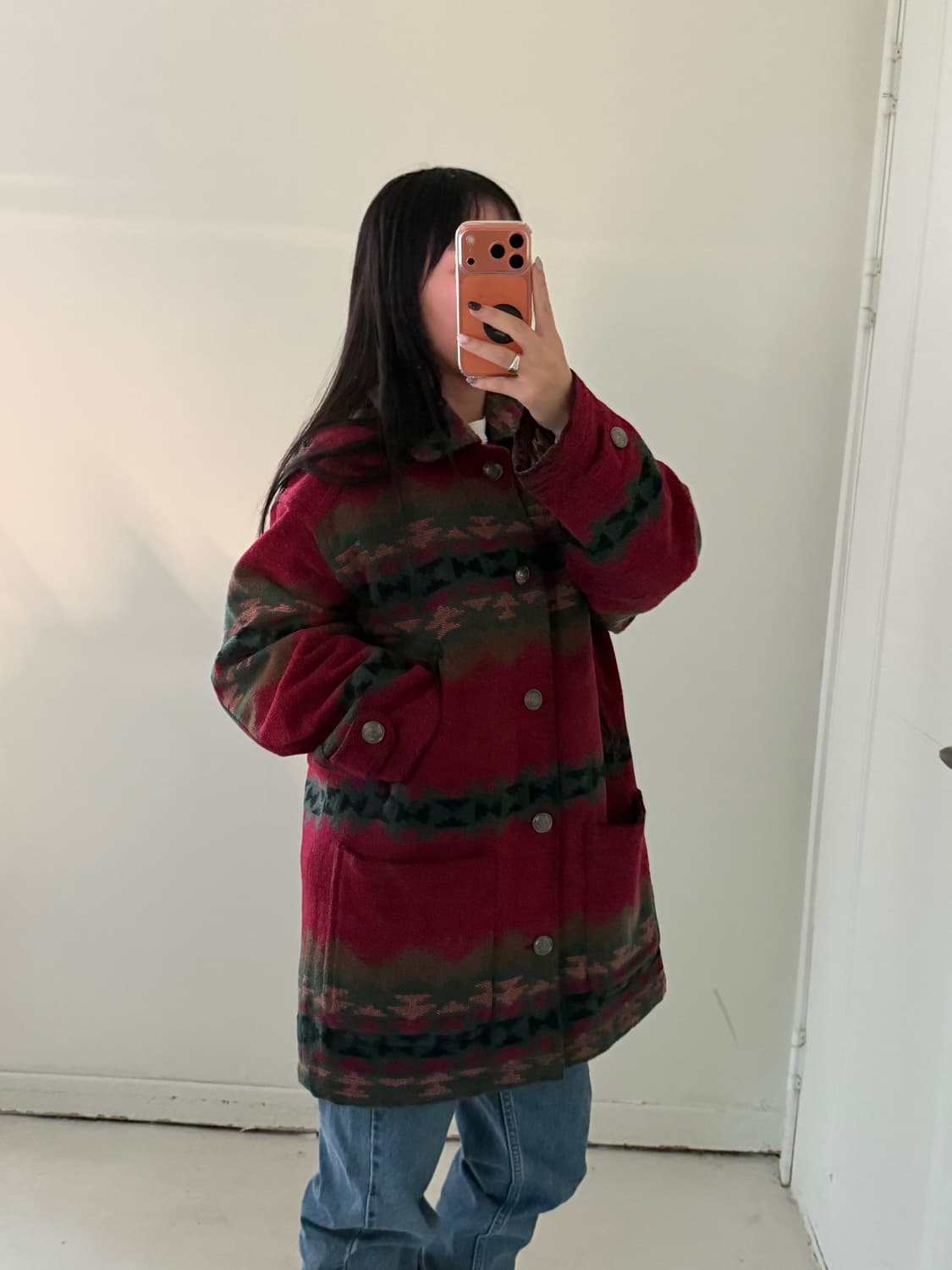 90s 나바호 패턴 빈티지 울 자켓 상품이미지2