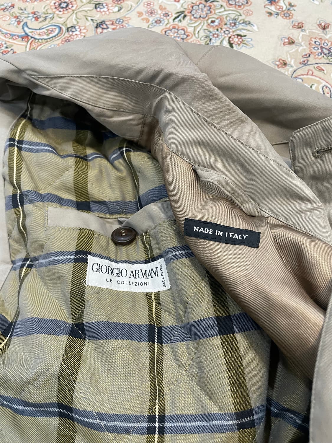 조르지오 아르마니 르 콜레지오니 이탈리아 90S 트렌치 코트 XL 상품이미지3