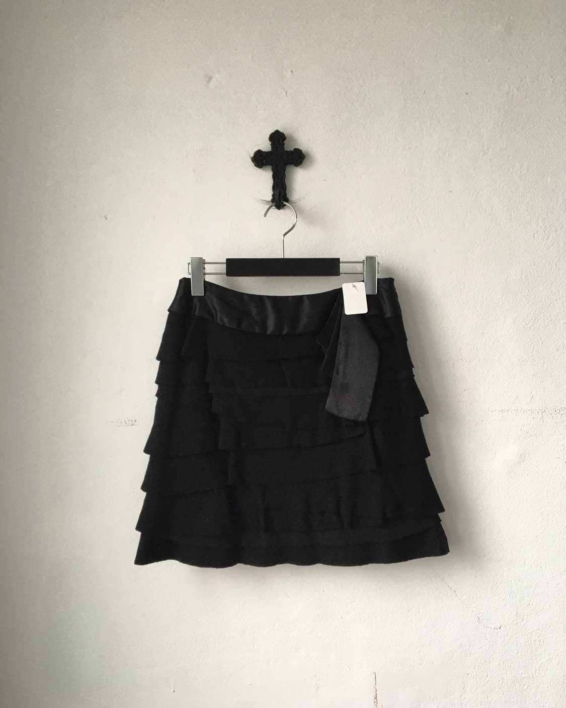 Woolen unbalanced layer point skirt 상품이미지1