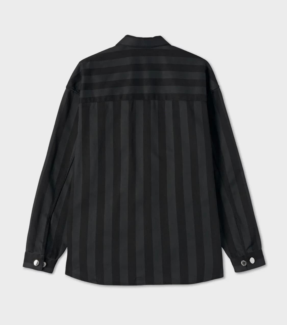 [L] SUNNEI 블랙 스트라이프 코튼 셔츠 자켓L 새상품 상품이미지3