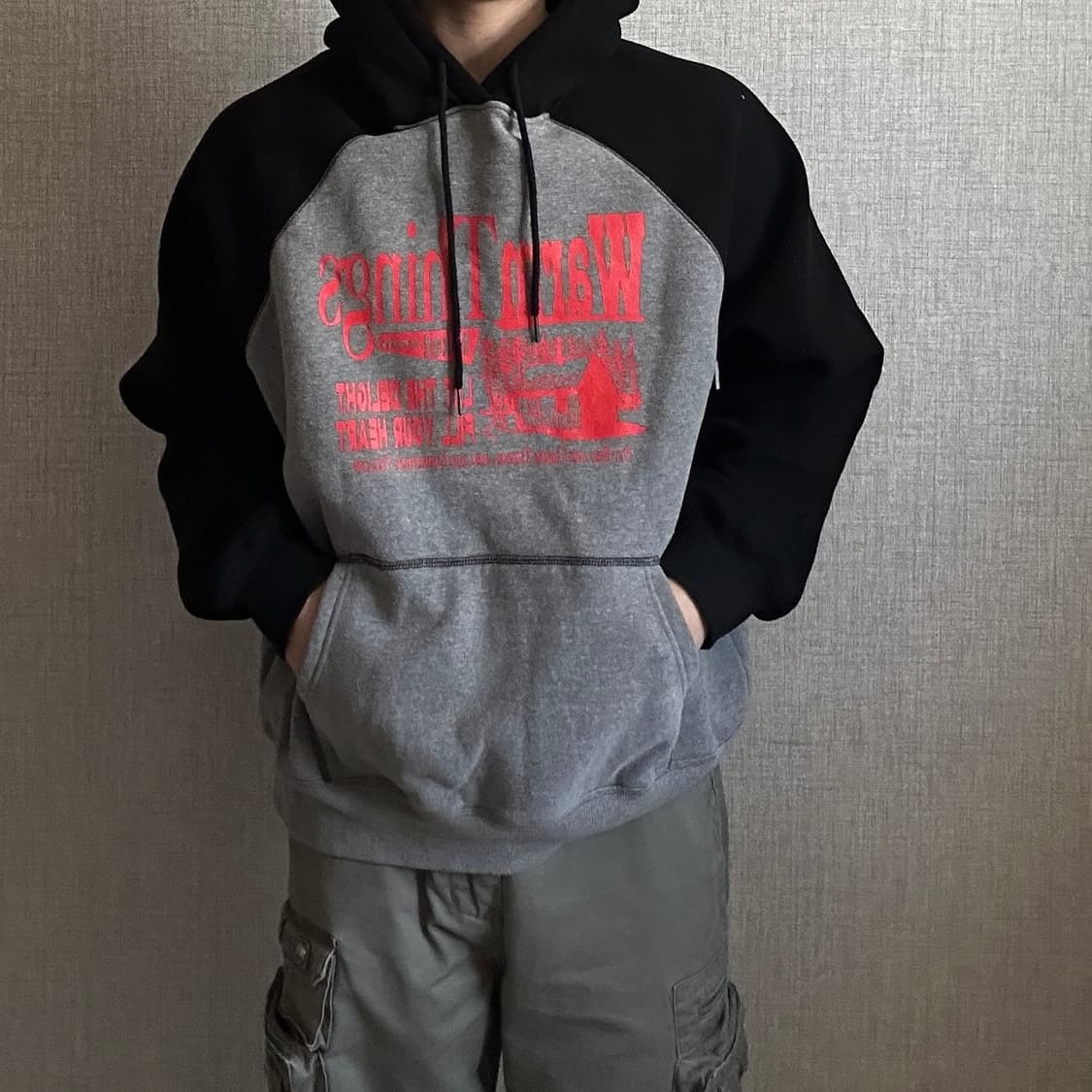 Teket 테켓 Warm Things 배색 후드티 상품이미지2