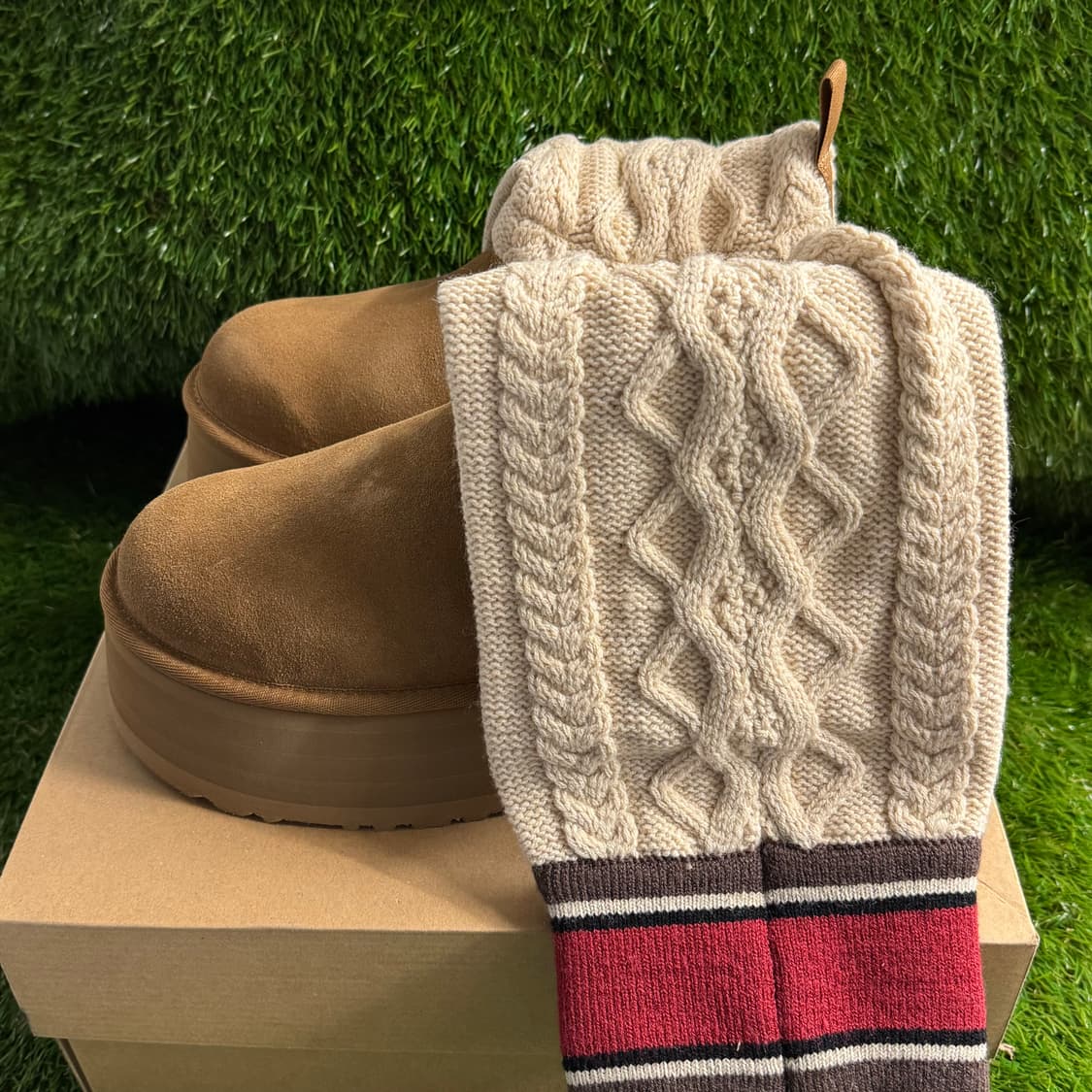 w 어그 클래식 스웨터 레터 부츠 체스트넛 상품이미지2