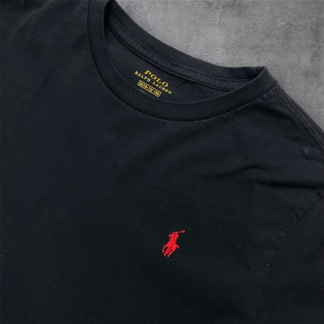 폴로 랄프로렌 블랙 자수로고 반팔 티셔츠 M(10-12) 상품이미지2