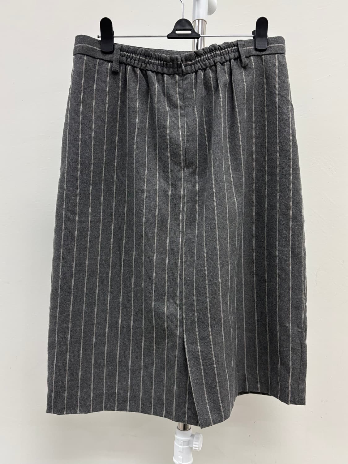 빈티지 차콜 스트라이프 미디 스커트 상품이미지6