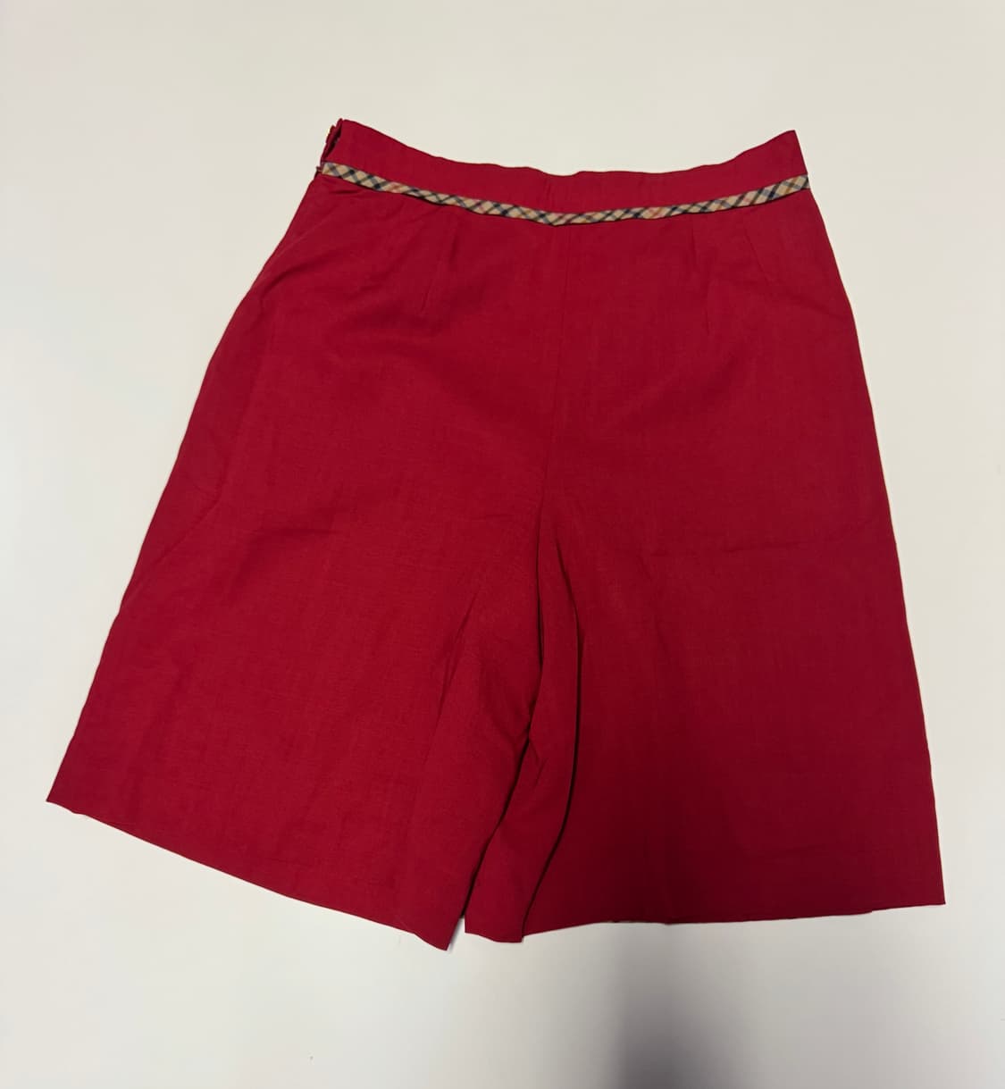 여성 닥스 Daks 체크 스커트 치마 반바지 레드 29.9인치 상품이미지3