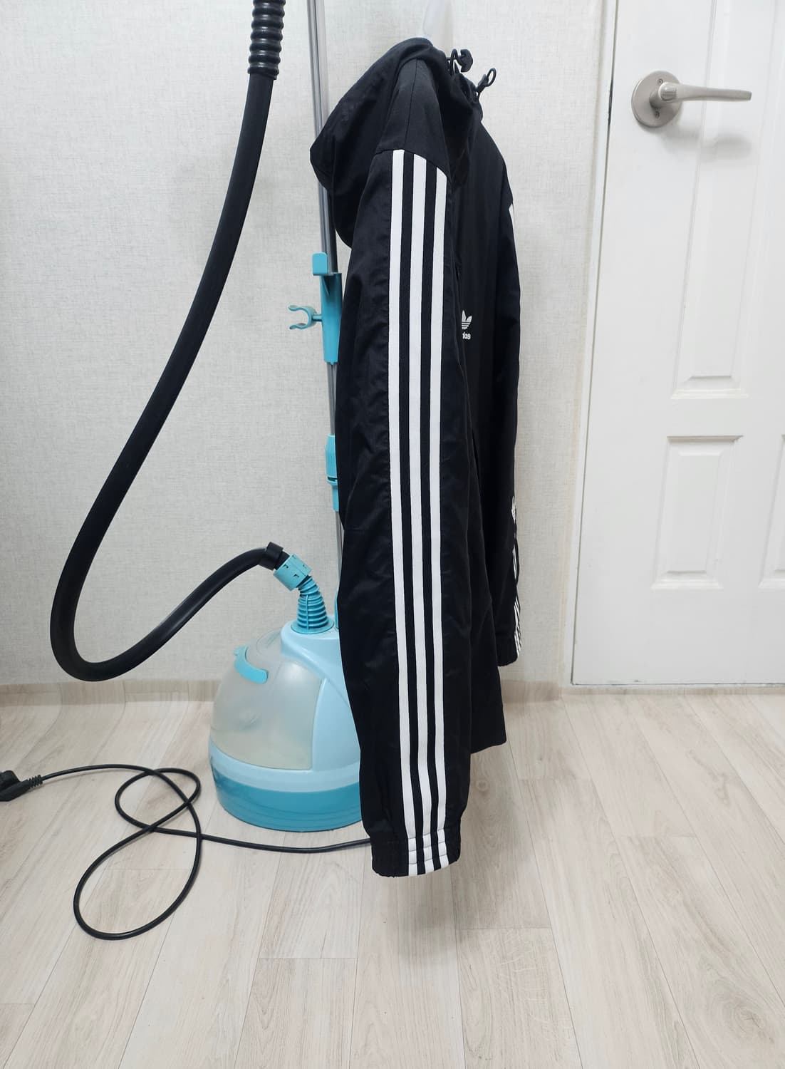 (100)L☆초대장급☆아디다스 파이어버드 락업 2중지퍼 [검흰] 바람막이 상품이미지5